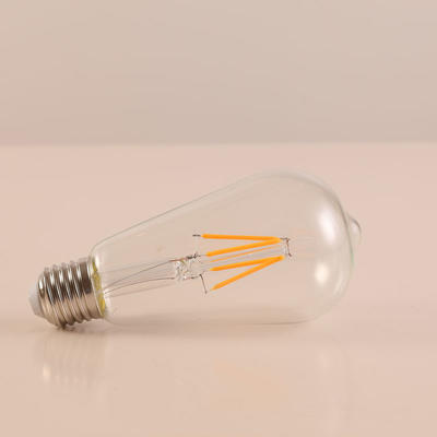 ST64 LED Light Bulb 4W 2700K E27 Lamp Base